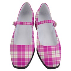 Pink Tartan Women s Mary Jane Shoes