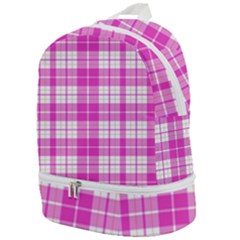 Pink Tartan Zip Bottom Backpack by tartantotartanspink2