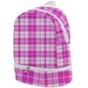 Pink Tartan Zip Bottom Backpack View1