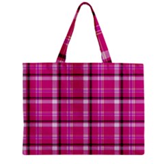 Pink Tartan-9 Zipper Mini Tote Bag by tartantotartanspink2