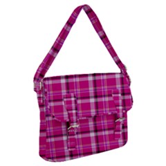 Pink Tartan-9 Buckle Messenger Bag