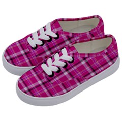 Pink Tartan-9 Kids  Classic Low Top Sneakers