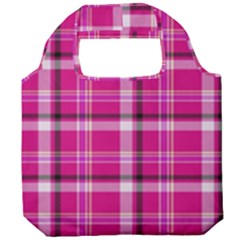 Pink Tartan-9 Foldable Grocery Recycle Bag by tartantotartanspink2