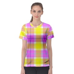 Pink Tartan-8 Women s Sport Mesh Tee