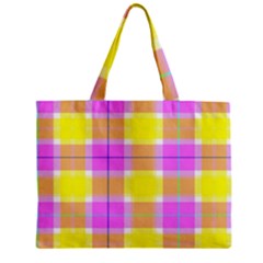 Pink Tartan-8 Zipper Mini Tote Bag by tartantotartanspink2