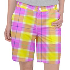 Pink Tartan-8 Pocket Shorts by tartantotartanspink2