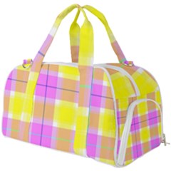 Pink Tartan-8 Burner Gym Duffel Bag by tartantotartanspink2