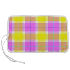 Pink Tartan-8 Pen Storage Case (l) by tartantotartanspink2