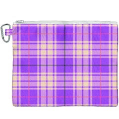 Pink Tartan 6 Canvas Cosmetic Bag (xxxl) by tartantotartanspink2