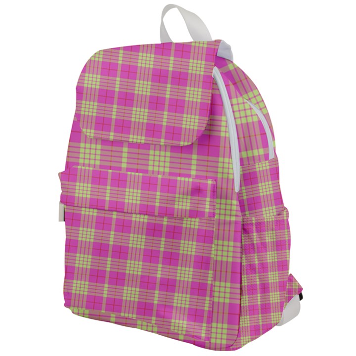 Pink Tartan 4 Top Flap Backpack