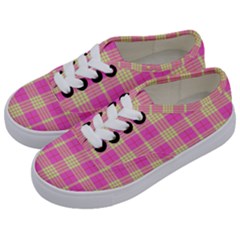 Pink Tartan 4 Kids  Classic Low Top Sneakers by tartantotartanspink2