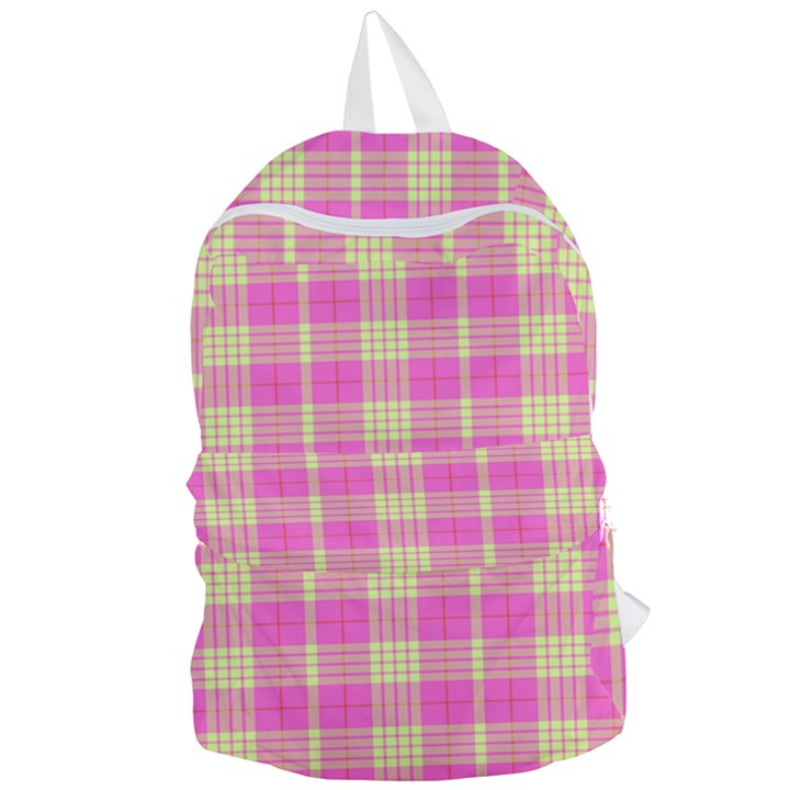 Pink Tartan 4 Foldable Lightweight Backpack