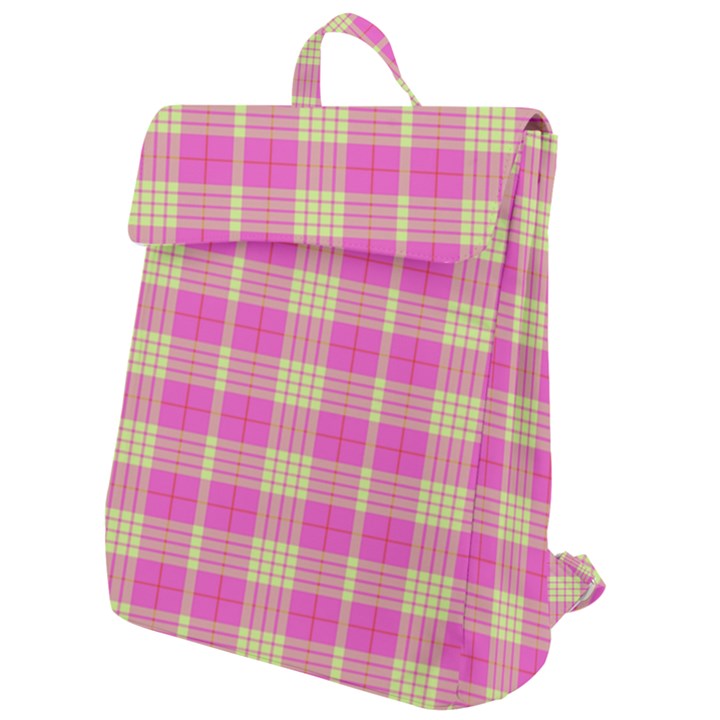 Pink Tartan 4 Flap Top Backpack