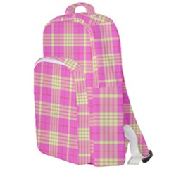 Pink Tartan 4 Double Compartment Backpack by tartantotartanspink2