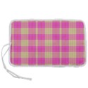 Pink Tartan 4 Pen Storage Case (L) View1