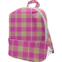 Pink Tartan 4 Zip Up Backpack View1