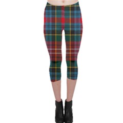 Caledonia Modern Tartan Capri Leggings  by tartantotartansred