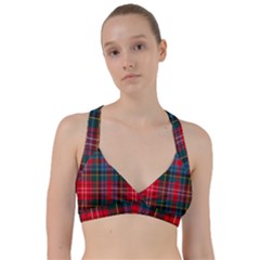 Caledonia Modern Tartan Sweetheart Sports Bra by tartantotartansred