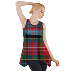 Caledonia Modern Tartan Side Drop Tank Tunic by tartantotartansred