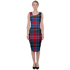 Caledonia Modern Tartan Sleeveless Pencil Dress by tartantotartansred