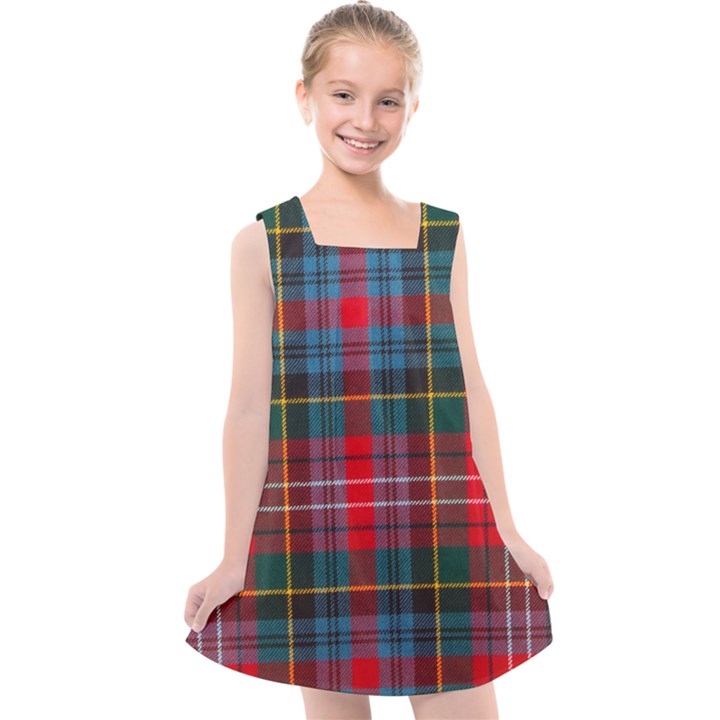 Caledonia Modern Tartan Kids  Cross Back Dress