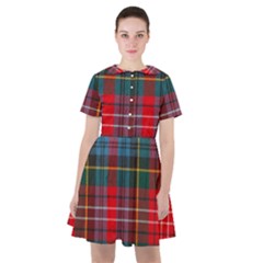 Caledonia Modern Tartan Sailor Dress by tartantotartansred