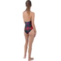 Caledonia Modern Tartan Plunge Cut Halter Swimsuit View2