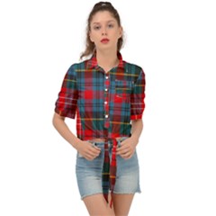 Caledonia Modern Tartan Tie Front Shirt 