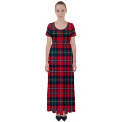 Boyd Modern Tartan 2 High Waist Short Sleeve Maxi Dress