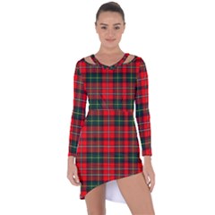 Boyd Modern Tartan 2 Asymmetric Cut-out Shift Dress by tartantotartansred