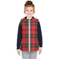 Boyd Modern Tartan 2 Kids  Hooded Puffer Vest by tartantotartansred