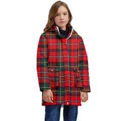 Boyd Modern Tartan 2 Kid s Hooded Longline Puffer Jacket by tartantotartansred