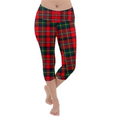 Boyd Modern Tartan 2 Lightweight Velour Capri Yoga Leggings by tartantotartansred