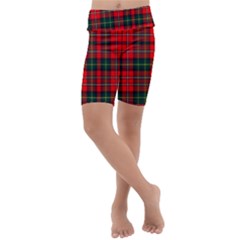 Boyd Modern Tartan 2 Kids  Lightweight Velour Cropped Yoga Leggings