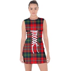 Boyd Modern Tartan 2 Lace Up Front Bodycon Dress by tartantotartansred