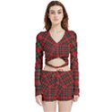 Boyd Modern Tartan Velvet Wrap Crop Top and Shorts Set View1