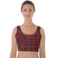 Boyd Modern Tartan Velvet Crop Top by tartantotartansred