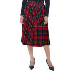 Boyd Modern Tartan Classic Velour Midi Skirt  by tartantotartansred