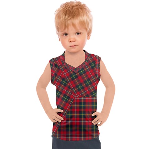 Boyd Modern Tartan Kids  Sport Tank Top by tartantotartansred