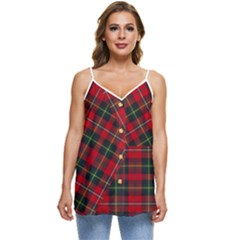 Boyd Modern Tartan Casual Spaghetti Strap Chiffon Top by tartantotartansred