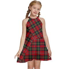 Boyd Modern Tartan Kids  Halter Collar Waist Tie Chiffon Dress by tartantotartansred