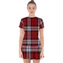 Brodie Dress Tartan Drop Hem Mini Chiffon Dress View1