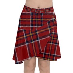 Brodie Clan Tartan 2 Chiffon Wrap Front Skirt by tartantotartansred