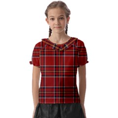 Brodie Clan Tartan 2 Kids  Frill Chiffon Blouse by tartantotartansred