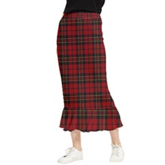 Brodie Clan Tartan Maxi Fishtail Chiffon Skirt by tartantotartansred