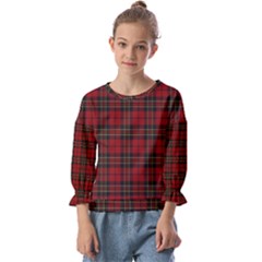 Brodie Clan Tartan Kids  Cuff Sleeve Top