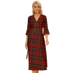 Brodie Clan Tartan Midsummer Wrap Dress by tartantotartansred