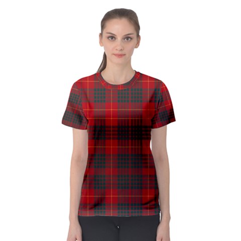 Cameron Clan Modern Tartan Women s Sport Mesh Tee by tartantotartansred