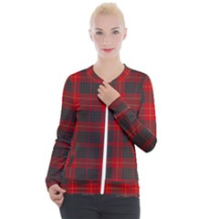 Cameron Clan Modern Tartan Casual Zip Up Jacket by tartantotartansred