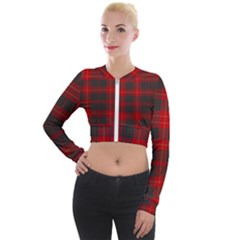 Cameron Clan Modern Tartan Long Sleeve Cropped Velvet Jacket by tartantotartansred